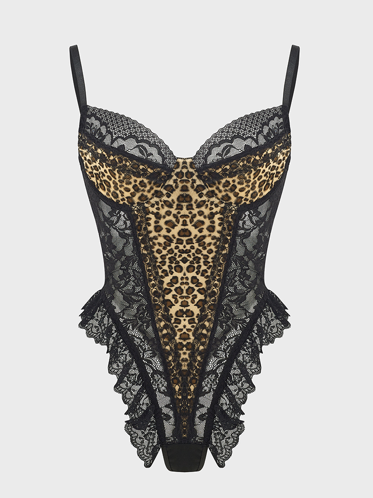 Shapewear Bodysuit Firm - Body Sexy de encaje con estampado