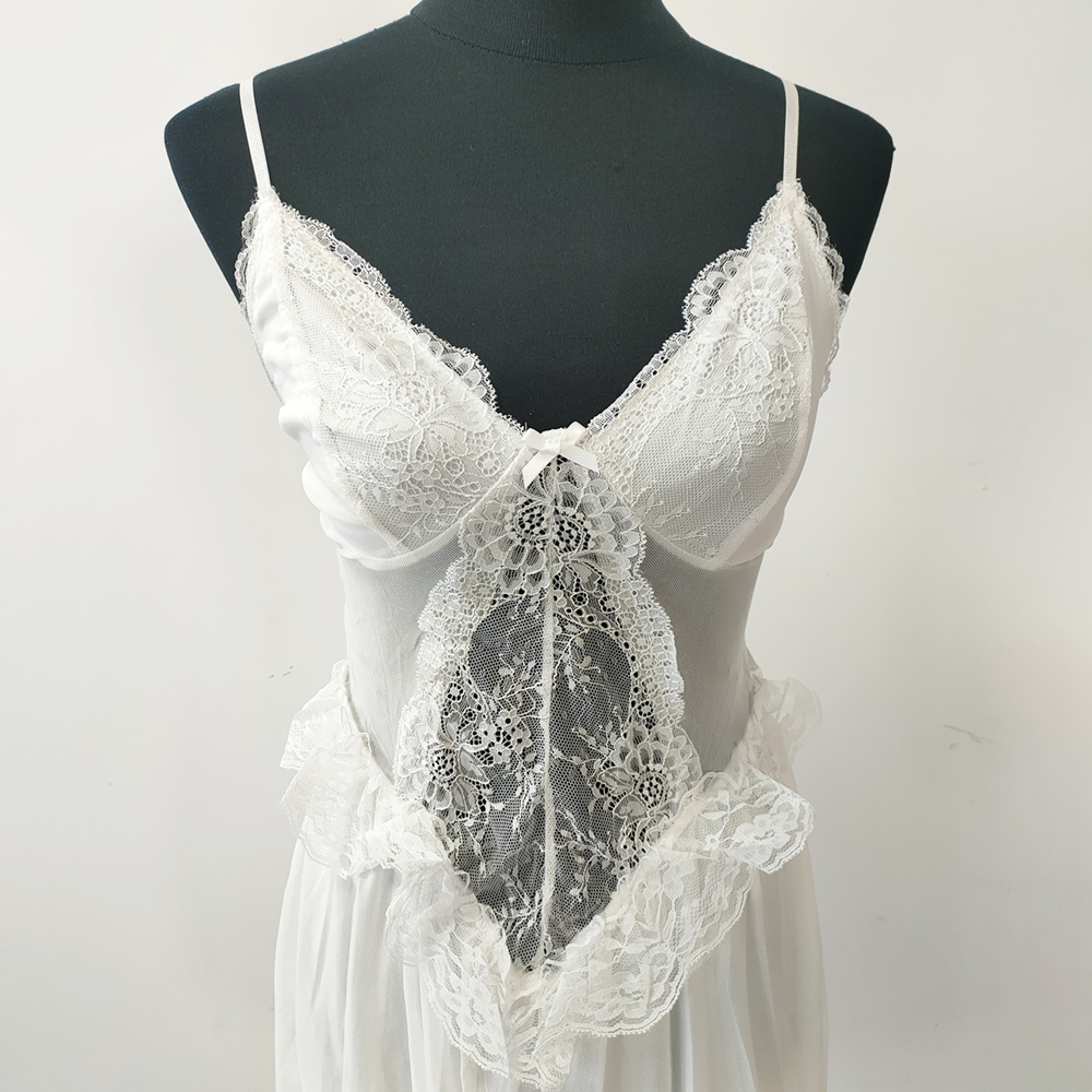 Lencería Sexy de Encaje Blanco - Babydoll Chemise Night reseña y precio
