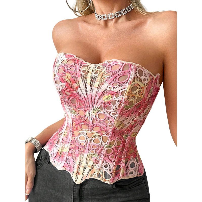 Corsé sexy de malla transparen - Cami Top Lace reseña y precio