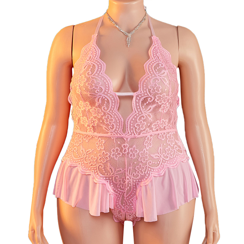 Lencería sexy de encaje transp - Lace Teddy Lingerie reseña y precio