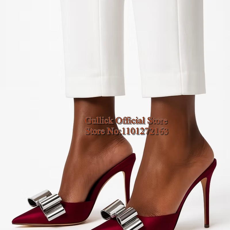 Mules de Satén Fucsia con Lazo - Slip Dress Satin reseña y precio