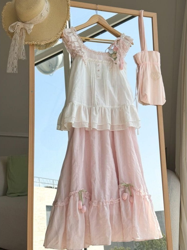 Conjunto de Dos Piezas con Vol - Cami Top Lace reseña y precio